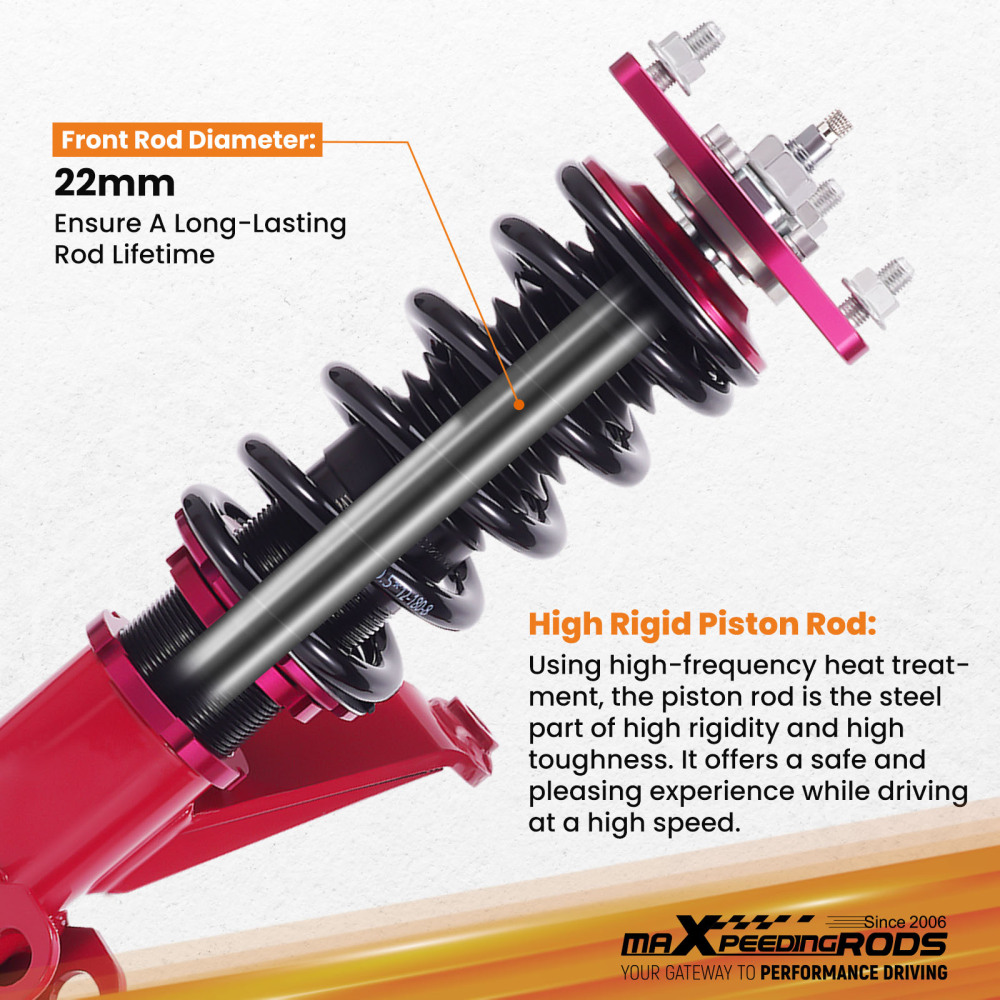 MaXpeedingrods 24 Way Adjustable Damper Coilovers Struts Kit compatible for Acura RSX 02-06