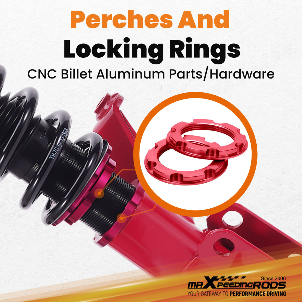 MaXpeedingrods 24 Way Adjustable Damper Coilovers Struts Kit compatible for Acura RSX 02-06