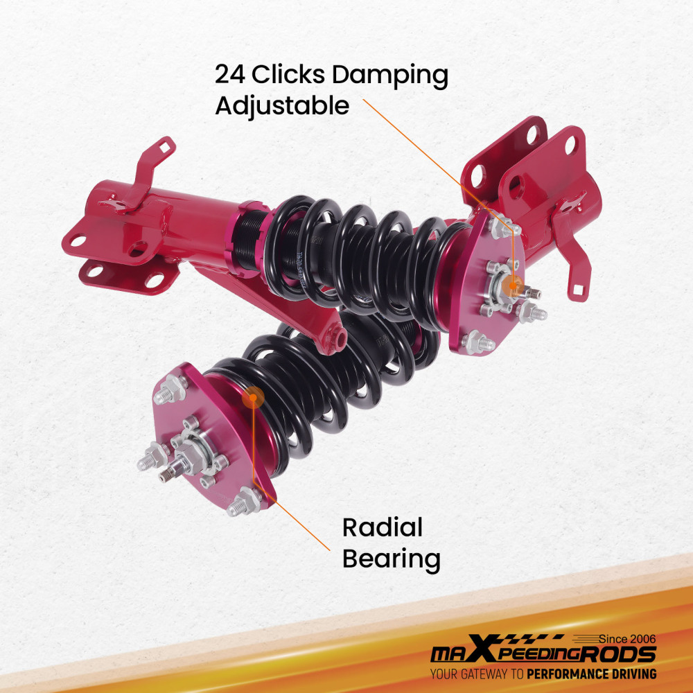 MaXpeedingrods 24 Way Adjustable Damper Coilovers Struts Kit compatible for Acura RSX 02-06