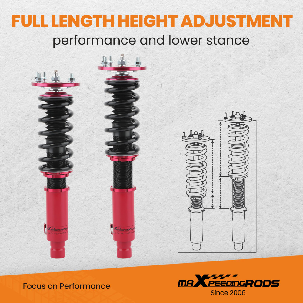 Maxpeedingrods Coilover Lowering Kit Adjustable Damper For ACURA TL 09-14