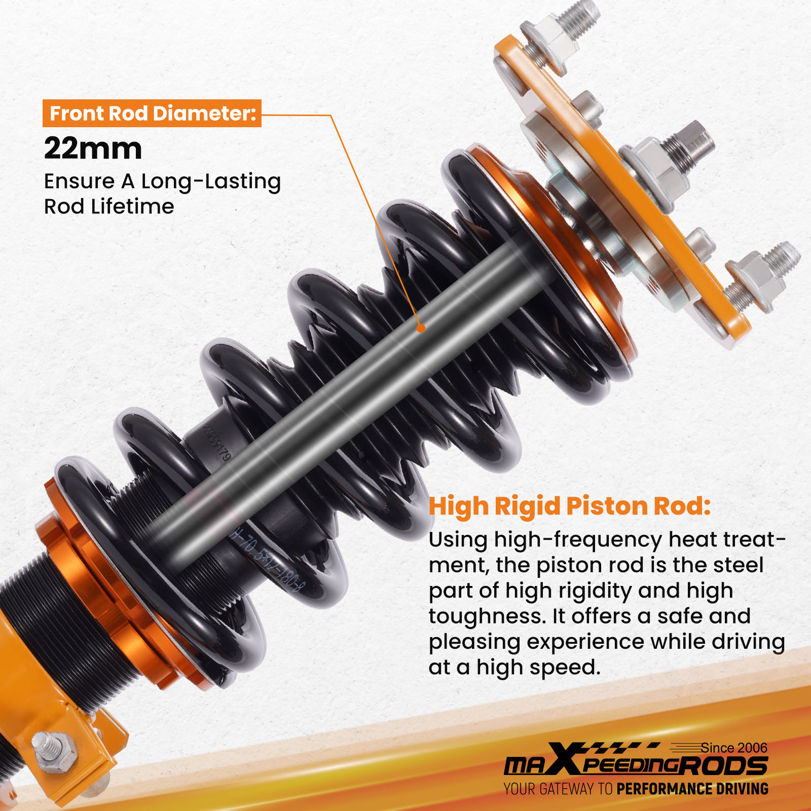 コロンビア産　キプリスモルフォ 111mm Maxpeedingrods-Performance Coilovers Suspension Damper Kits