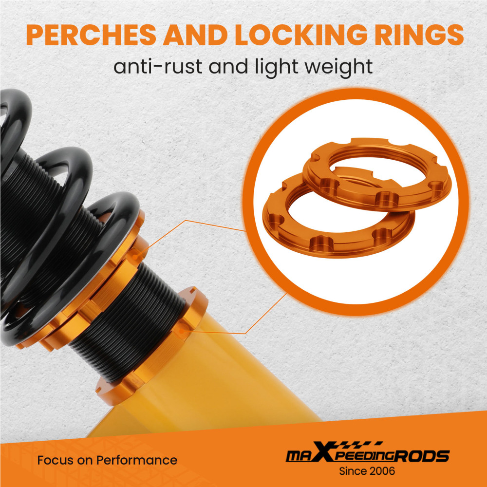 24 Way Damper Coilover Suspension Shock Kit compatible for Chevrolet Cobalt 2005-2010 lowering kit