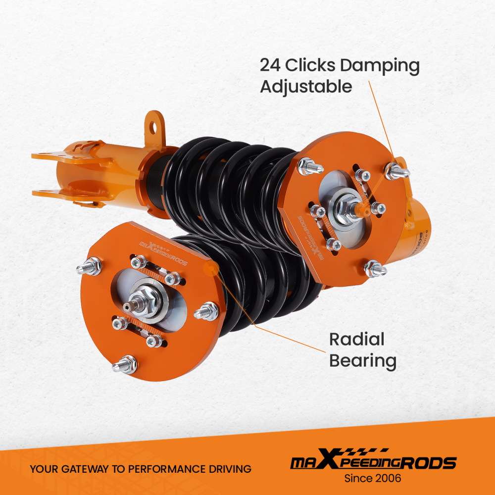 MaXpeedingrods 24 Way Damper Coilover Suspension Kit compatible for Chevrolet Cobalt 05-10 lowering kit