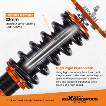 24 Way Damper Adjustable Coilovers Lowering Kit compatible for Chevrolet Cobalt 2005-2010