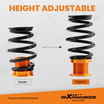 Coilover Suspension Kit compatible for Chevrolet Cobalt 2005-10 Adj Height w/z Camber Plate lowering kit