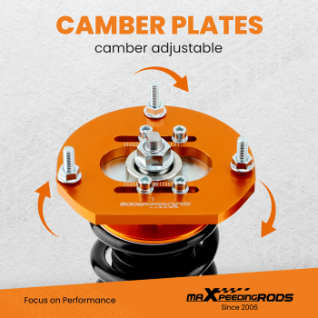 Coilover Suspension Kit compatible for Chevrolet Cobalt 2005-10 Adj Height w/z Camber Plate lowering kit