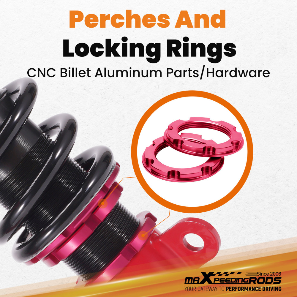 MaXpeedingrods Coilover 24 Way Damper Suhocks Kit compatible for Chevrolet Cobalt 05-10 NEW