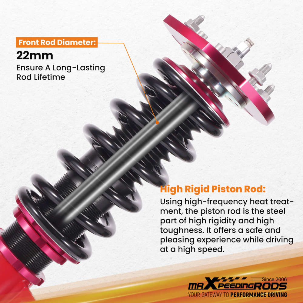 MaXpeedingrods Damper Adjustable Coilover Strut Kit compatible for Chevrolet Cobalt 2005-10