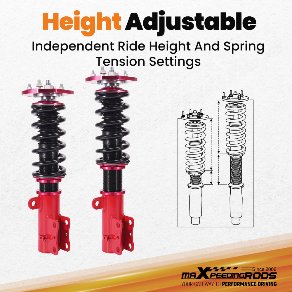 MaXpeedingrods Damper Adjustable Coilover Strut Kit compatible for Chevrolet Cobalt 2005-10
