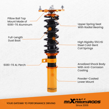 MaXpeedingrods ShocksStruts Coilovers compatible for Buick Century compatible for Regal Allure Impala lowering kit