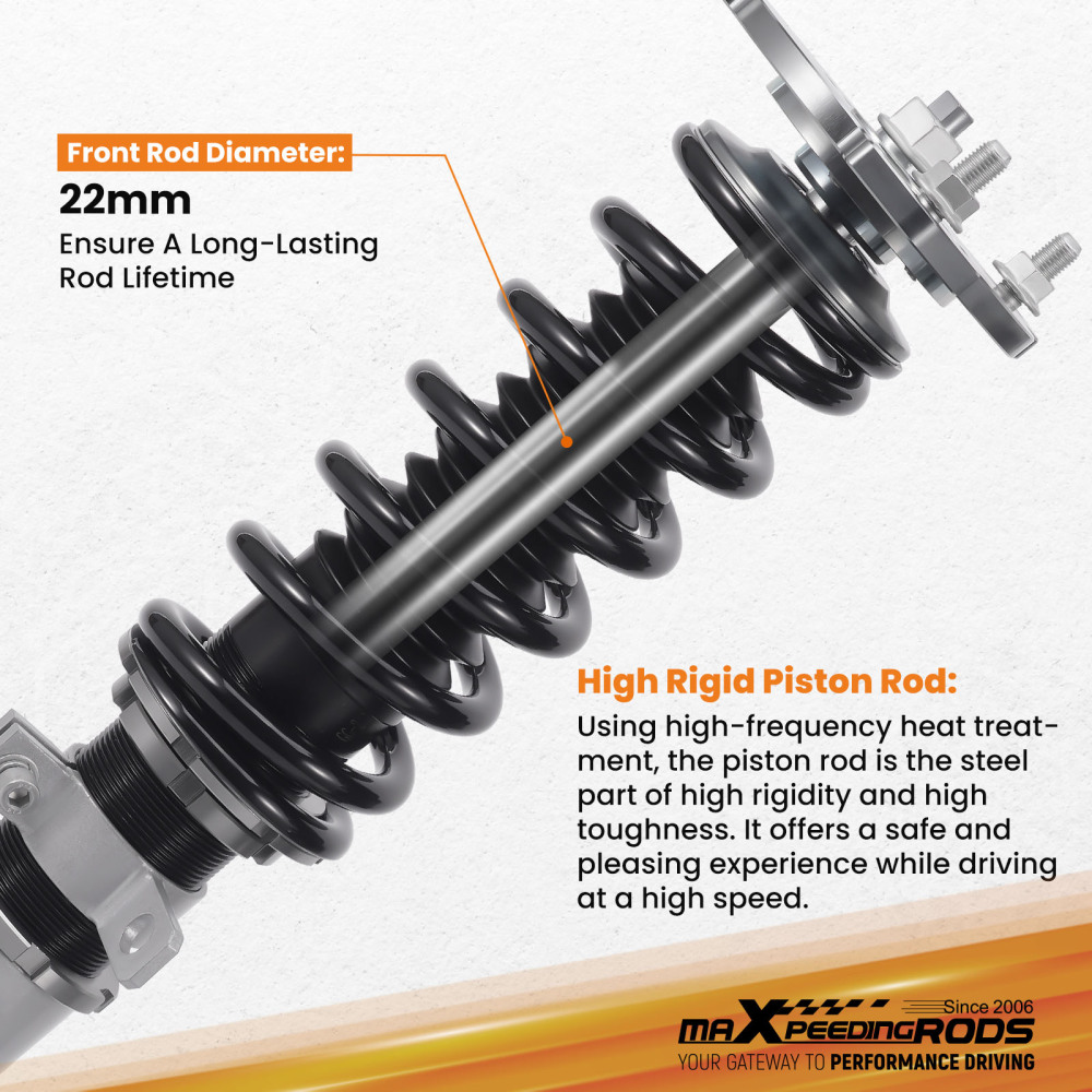 Compatible for Buick 97 - 09 Adjustable Height Shock Absorber Grey Tuning Coilover Kits lowering kit