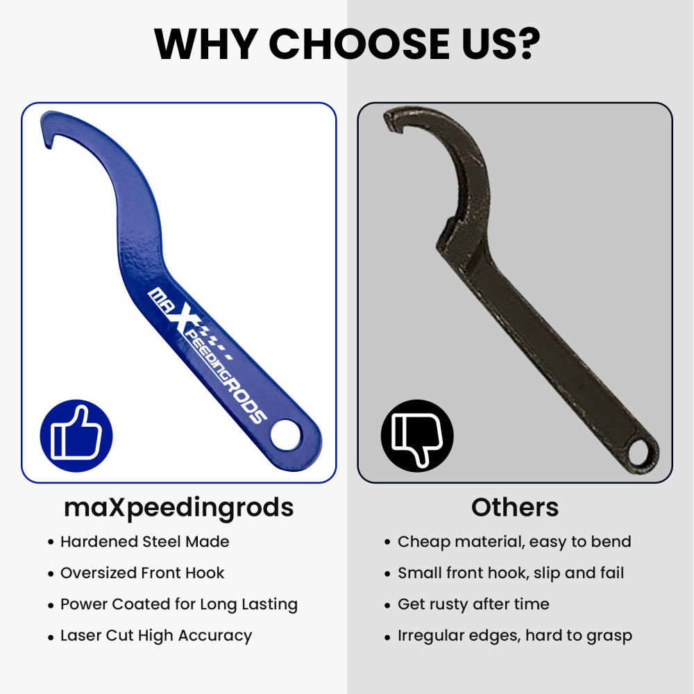 2 pezzi in acciaio coilover C chiave a gancio chiave universale bobina sopra la molla