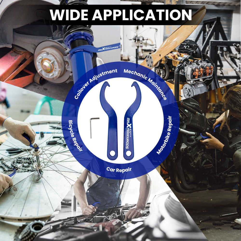 2 pezzi in acciaio coilover C chiave a gancio chiave universale bobina sopra la molla