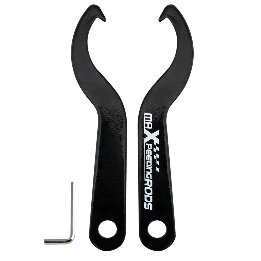 Strumento di regolazione coilovers Chiavi di regolazione del manicotto della molla dellammortizzatore elicoidale Nero