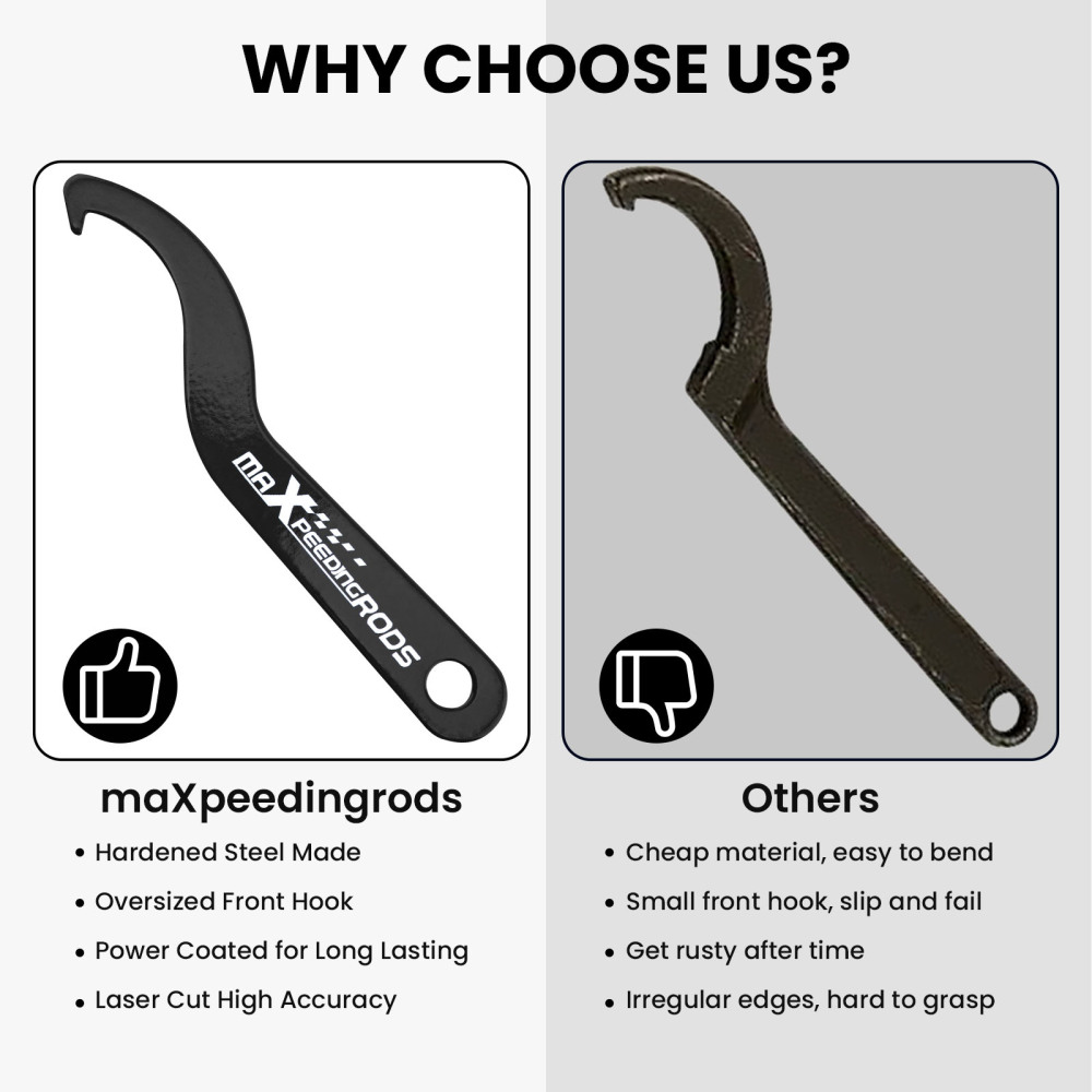 Strumento di regolazione coilovers Chiavi di regolazione del manicotto della molla dellammortizzatore elicoidale Nero