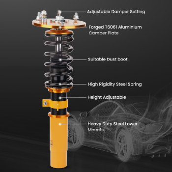 24 Adjustable Damper Shocks Struts Coilover Kit compatible for BMW 1 SERIES F20 F21 Lowering Kit