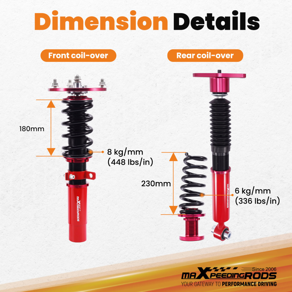 Coilovers Shocks Aborbers compatible for BMW F30 11-19 318i, 320i, 325d, 328i, 330i,335i