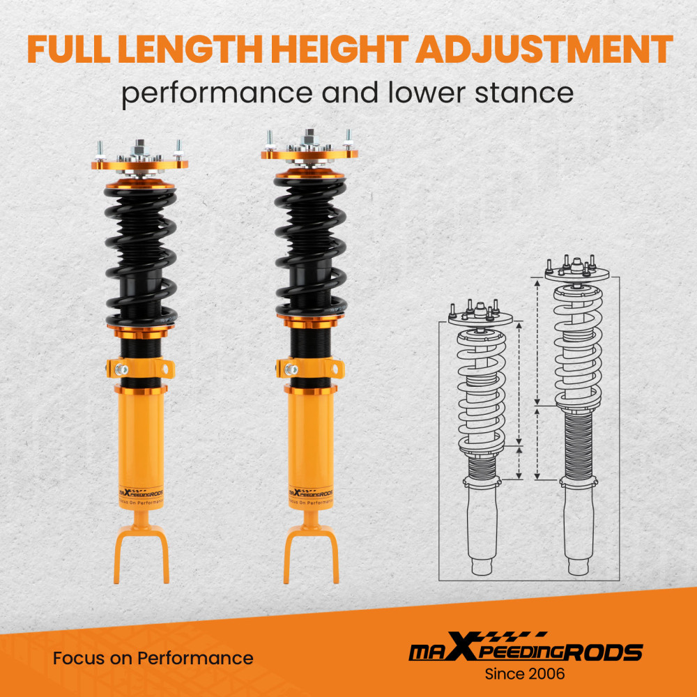 Ammortizzatore Coilover compatibile per BMW 5 Series F10 F18 10-16 (Compatibilità:Compatibile per BMW [F10]) Lowering Kit