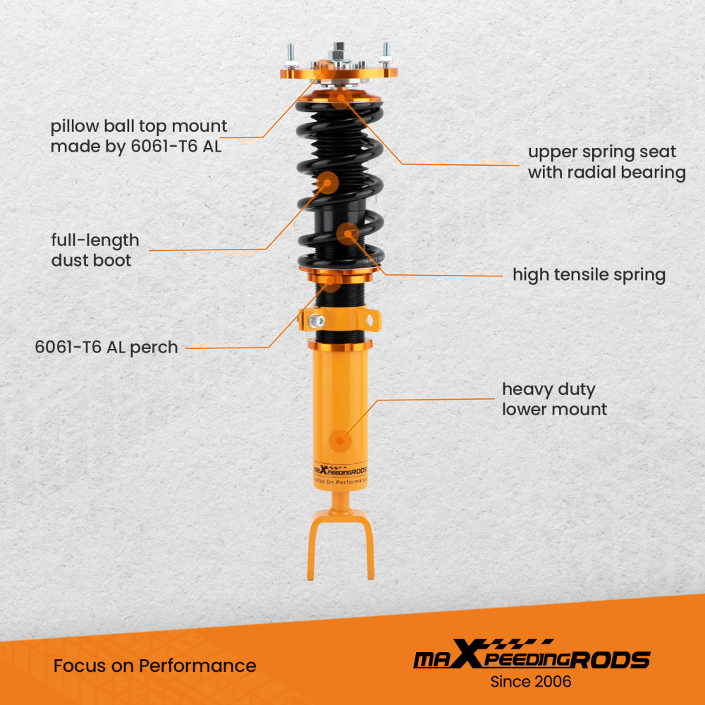 Ammortizzatore Coilover compatibile per BMW 5 Series F10 F18 10-16 (Compatibilità:Compatibile per BMW [F10]) Lowering Kit