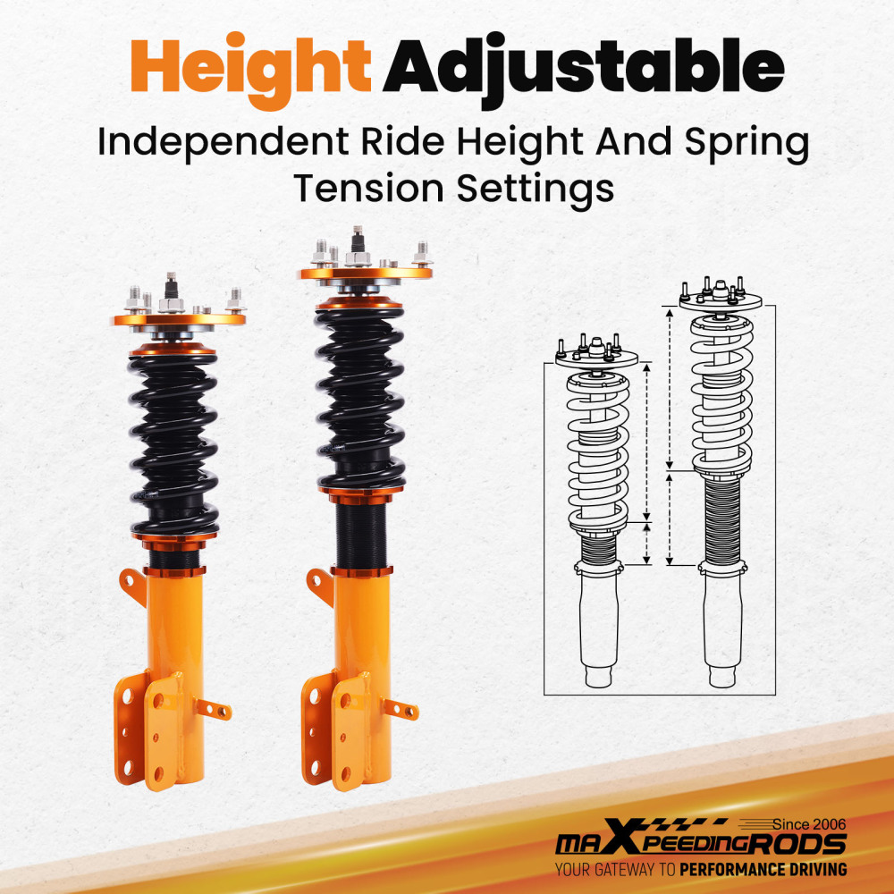 2007 - 2012 compatible for Dodge Caliber compatible for SRT-4 Adjustable Damper Suspension Kit Coilovers Lowering Kit