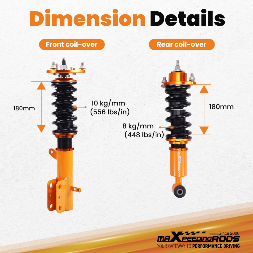 24 ways adjustable damper Coilover kit compatible for Jeep Compass MK compatible for Patriot 2007-2010
