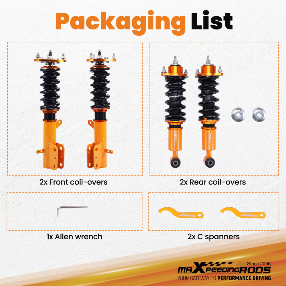 24 ways adjustable damper Coilover kit compatible for Jeep Compass MK compatible for Patriot 2007-2010