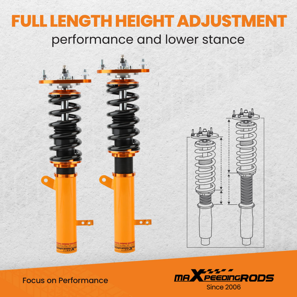 2007 - 2012 compatible for Dodge Caliber compatible for SRT-4 Adjustable Damper Suspension Kit Coilovers Lowering Kit