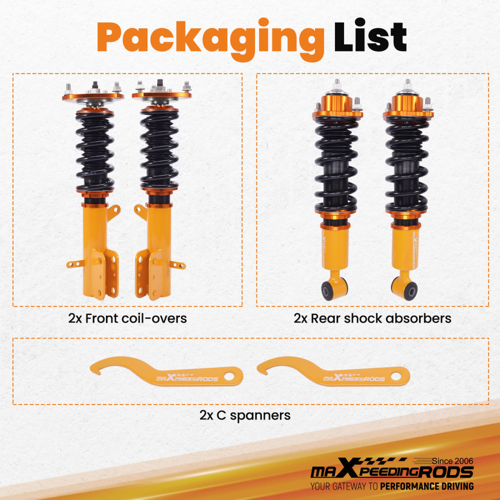 Coilovers Suspension Struts compatible for Dodge Caliber 2007-2012 Patriot (MK) Compatible for FWD Compass
