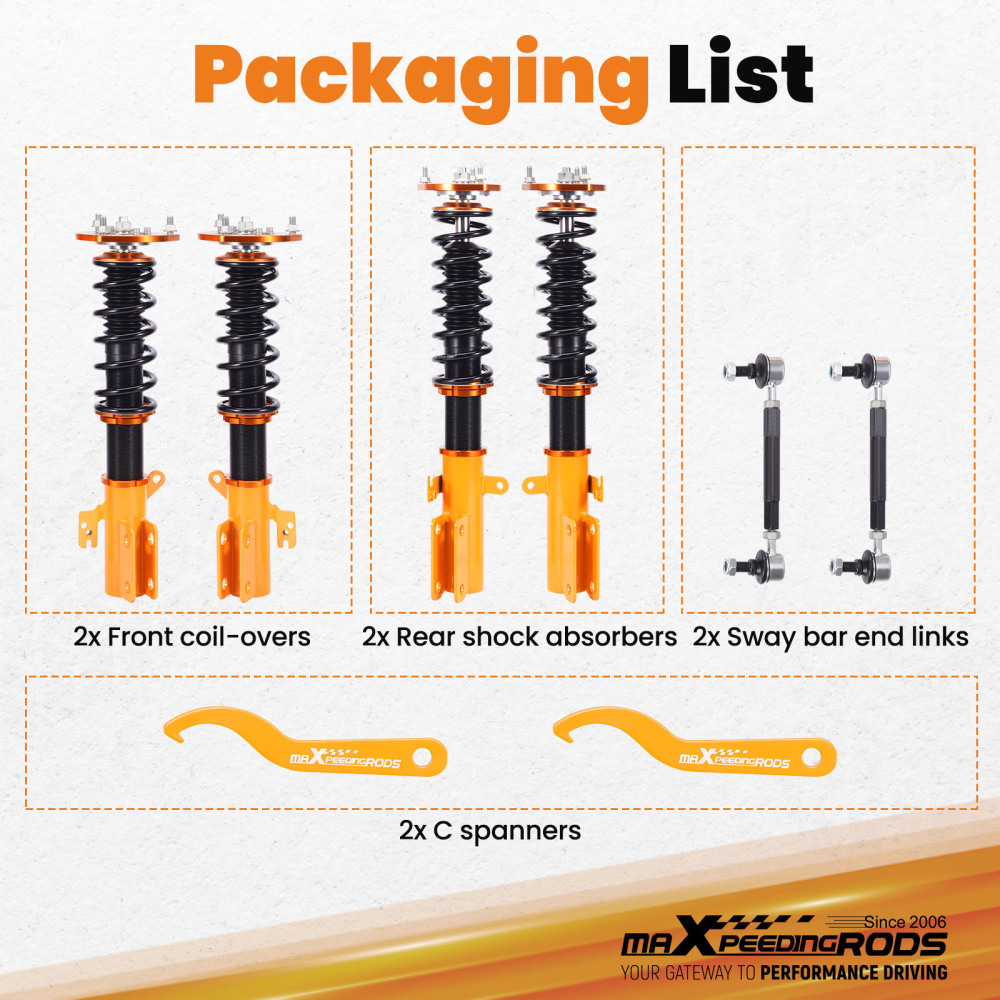 Coilover Suspension Kits compatible for Toyota Camry 2007 2008 2009 2010 11 Shock Absorbers