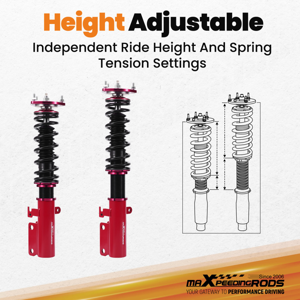 Racing Coilovers compatible for LEXUS ES350 2007 - 2009 Adj Damper Shock Coil Springs Set Lowering Kit