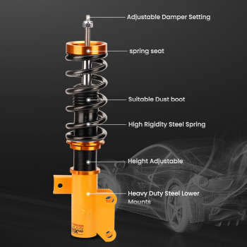 Compatible for Chevrolet Camaro 2010-2015 Adj. Damper Shock Absorbers Complete CoiloversLowering Kit