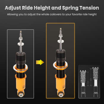 Compatible for Chevrolet Camaro 2010-2015 Adj. Damper Shock Absorbers Complete CoiloversLowering Kit