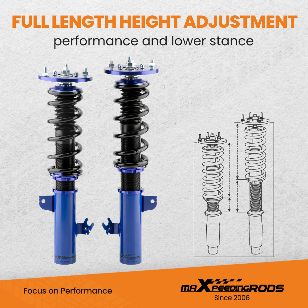 FrontRear Full Coilovers Lowering Kit compatible for Toyota Camry 92-01 Suspension
