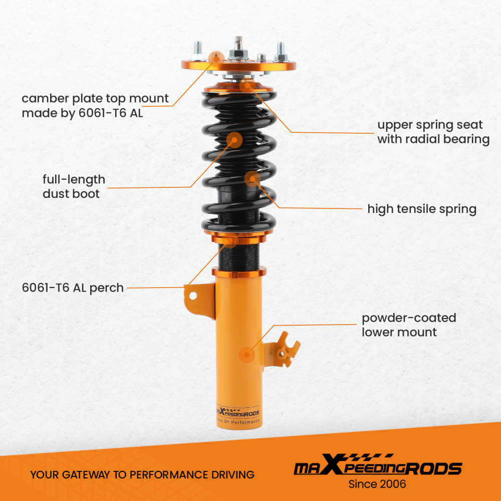Maxpeedingrods Coilover Height Adjustable Set compatible for Toyota Camry Lexus Es300 92-01
