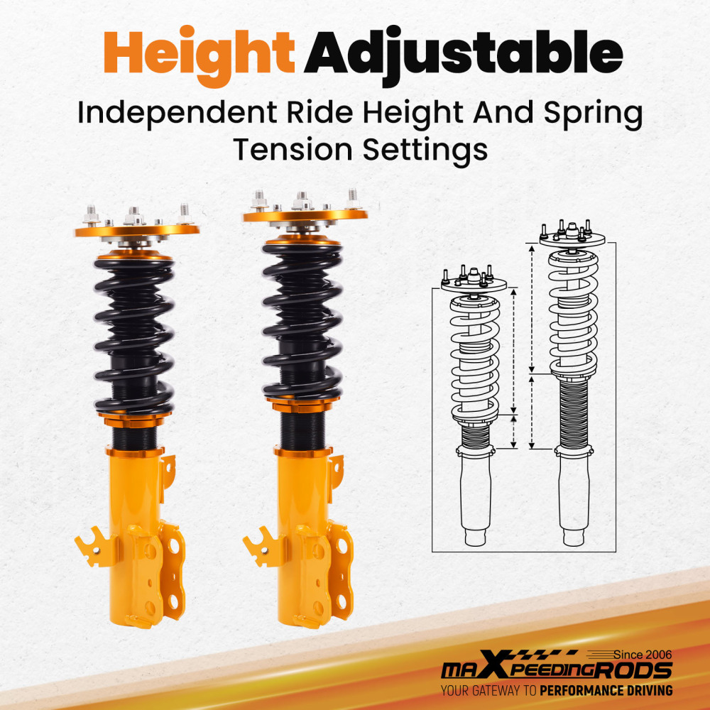 Compatible for Toyota Camry 1992-2001 XV20 2.2L 3.0L Adjustable Height Coilover Suspensions Lowering Kit