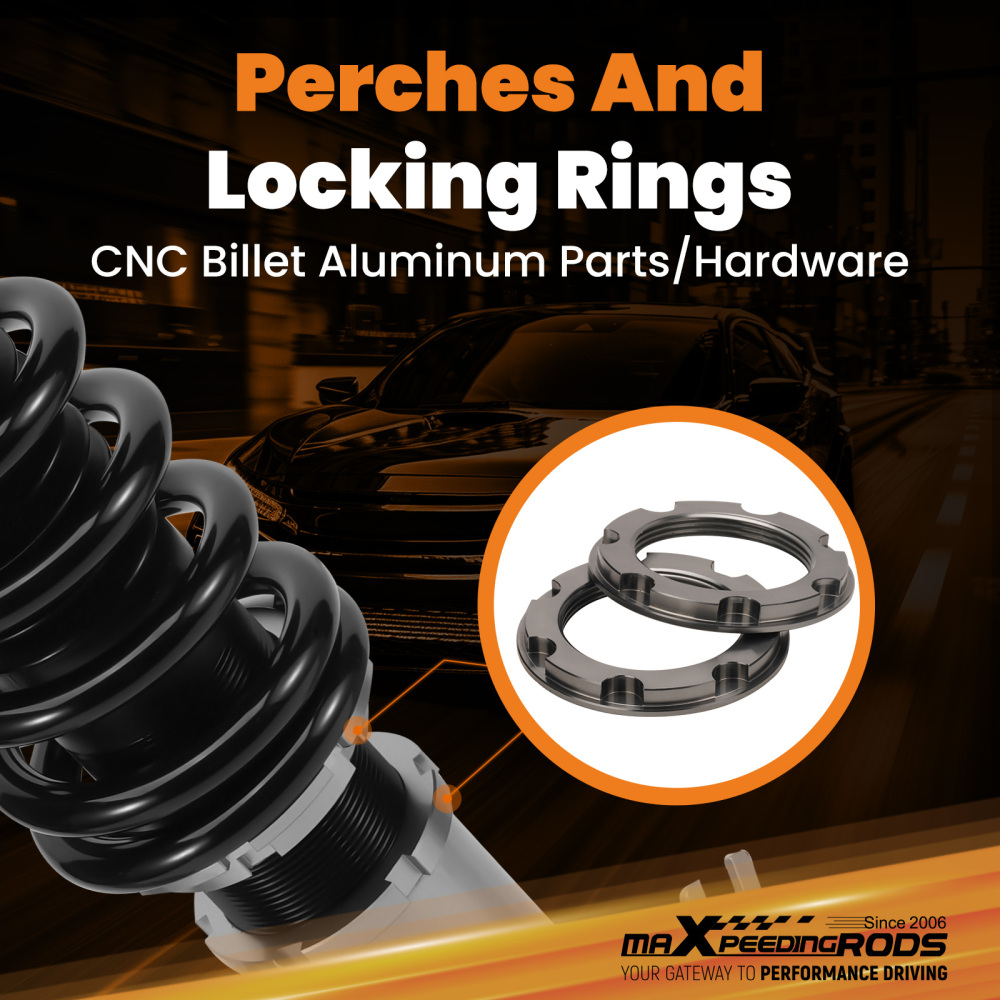 1992 - 2003 compatible for Lexus Compatible for Toyota Camry Coil Over Spring Adjustable Height Shock Absorbers Struts Grey 