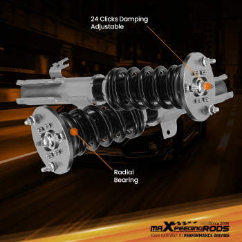 1992 - 2001 compatible for Toyota Camry 24 Ways Adjustable Damper Shocks Absorbers Kit Coilovers Lowering Kit