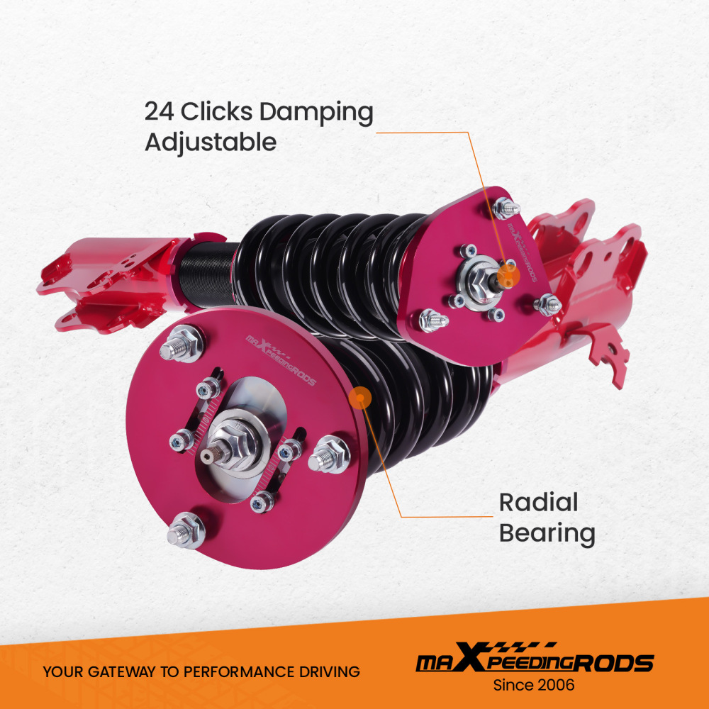 Compatible for Toyota Camry XV20 95-02 24 Steps Adjustable Damper Coilover Coilovers Struts Lowering Kit