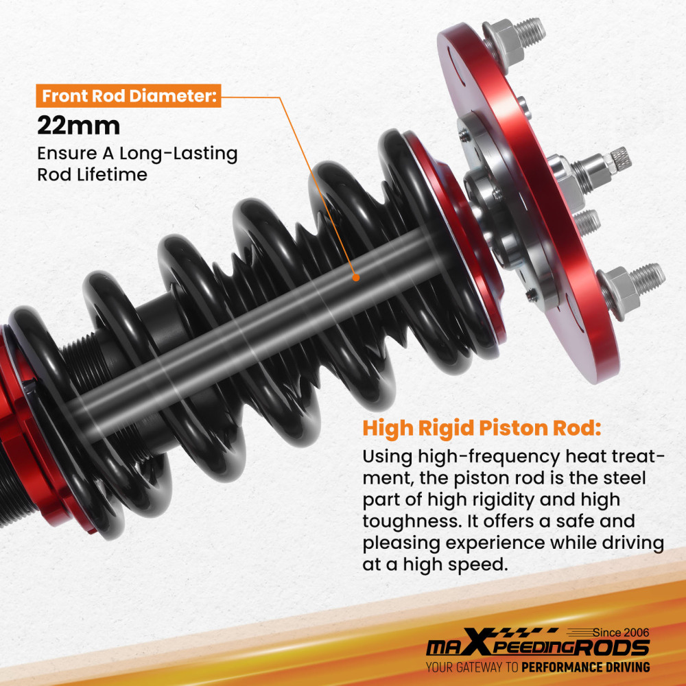 MaXpeedingrods 24 Click Damper Coilovers Suspension compatible for Toyota Camry 1992-2001