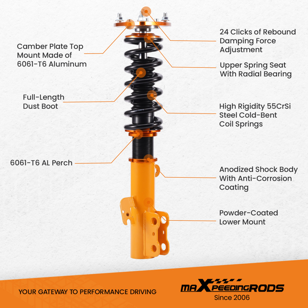 Racing Coilovers Suspension Kits Compatible for Toyota Camry (ACV30/MCV30) 2002-2006 lowering kit
