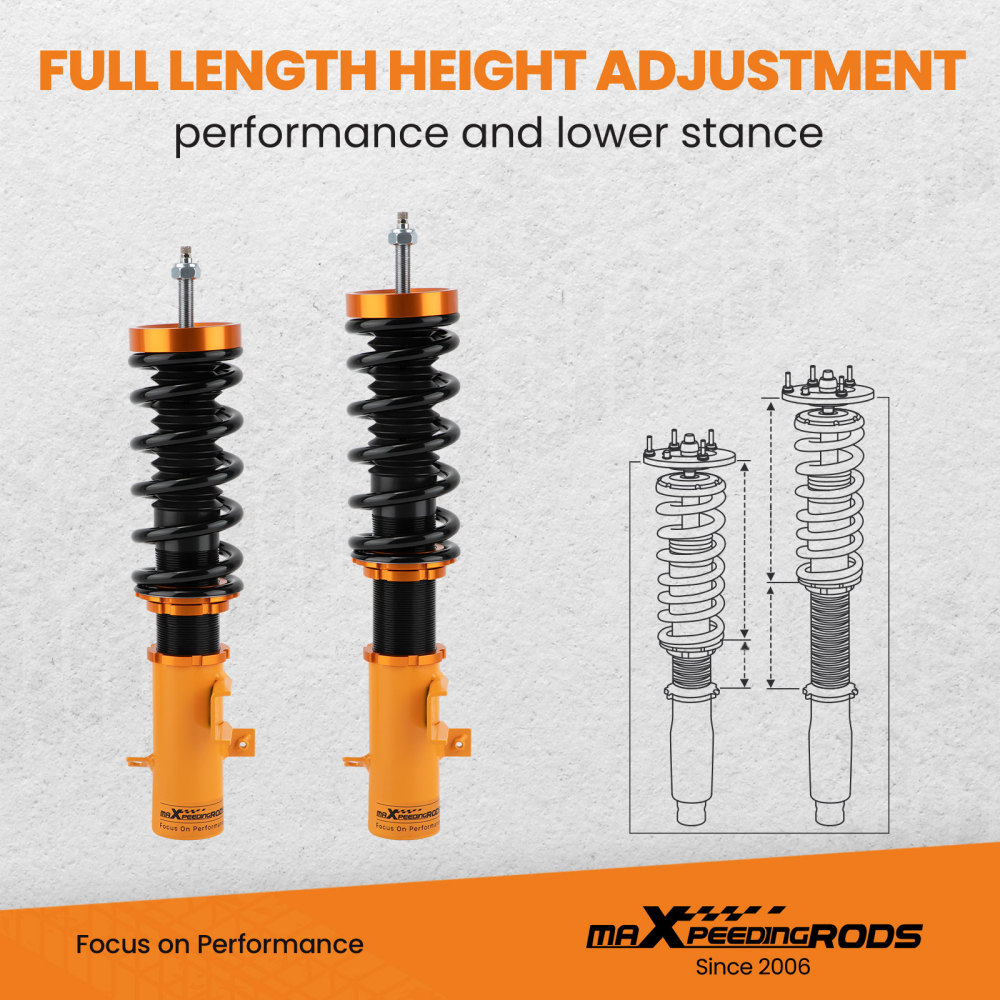 MaXpeedingrods Coilover 24 Way Damper Suspension Kit compatible for Chevy Camaro 2010-2015