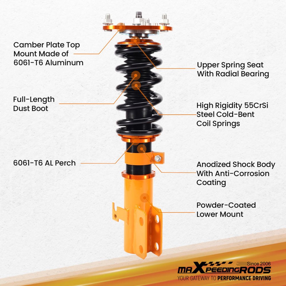 Tuning Coilover Assembly compatible for Toyota Celica 00-06 Coilovers Suspension Shocks