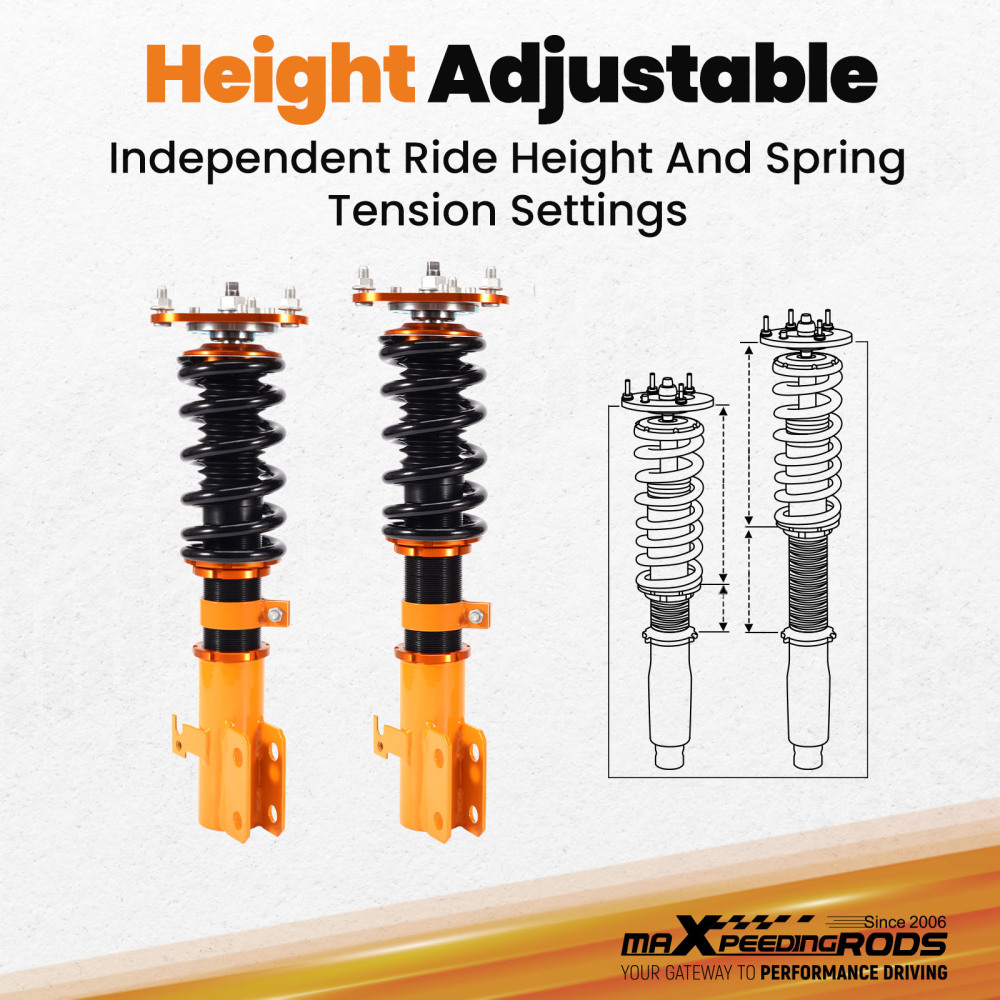Kit sospensione coilover anteriore e posteriore compatibile per Toyota Celica 16V 2000-2006 Lowering Kit