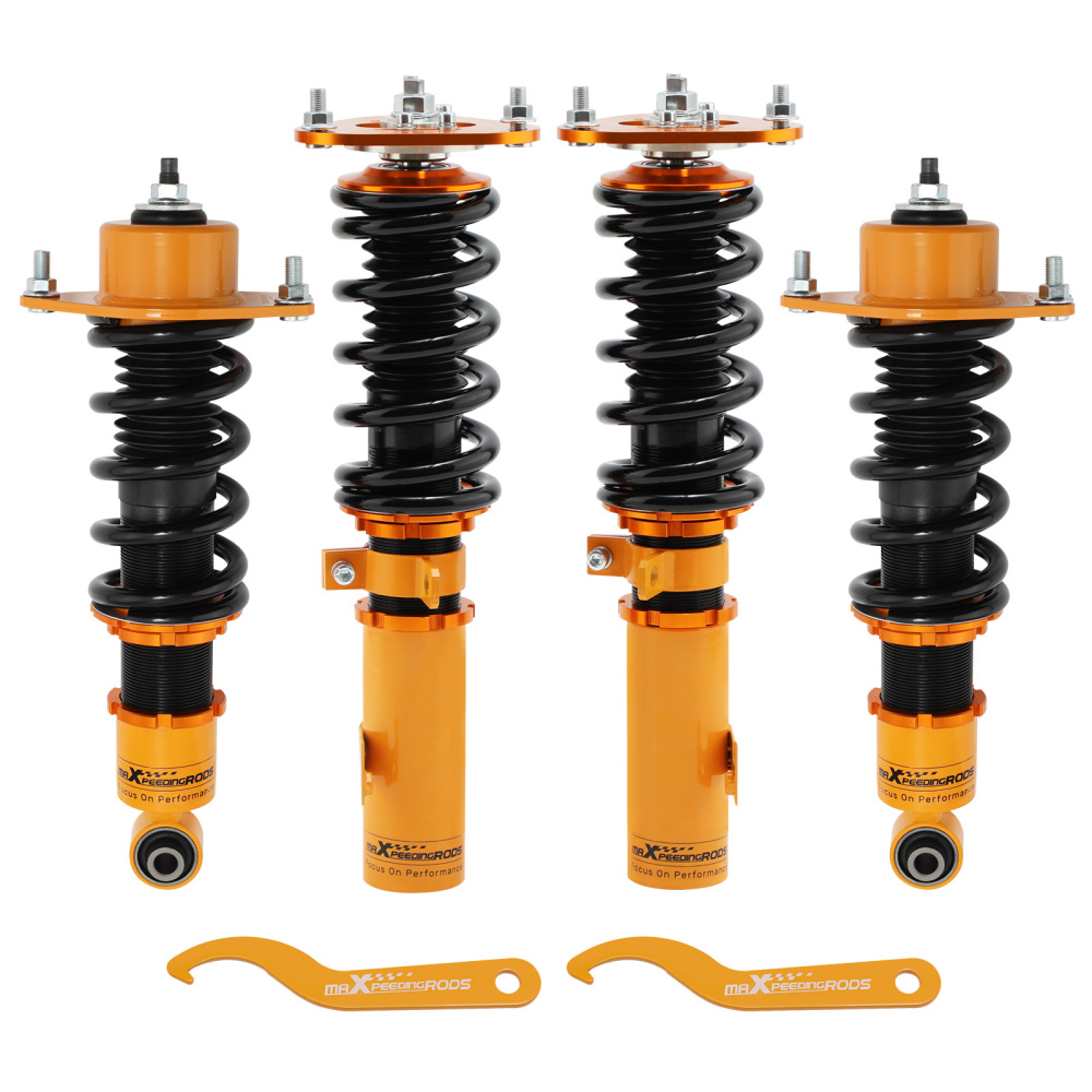 Coilovers Kit compatible for Toyota Celica 2000-06 Adj. Height Shock Struts w/z Top Mounts Lowering Kit