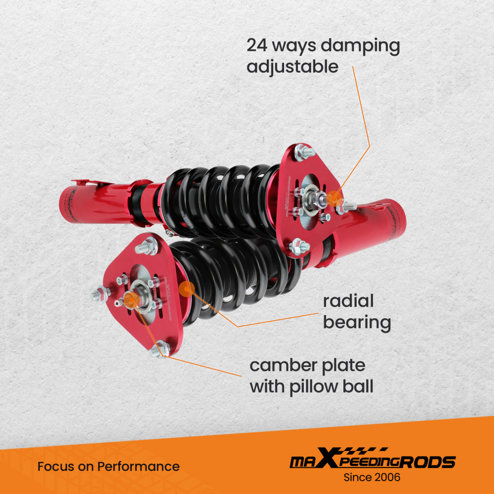24 Ways Coilovers Shock Struts compatible for Toyota Celica 2000-06 Adj. Damper Absorbers Lowering Kit