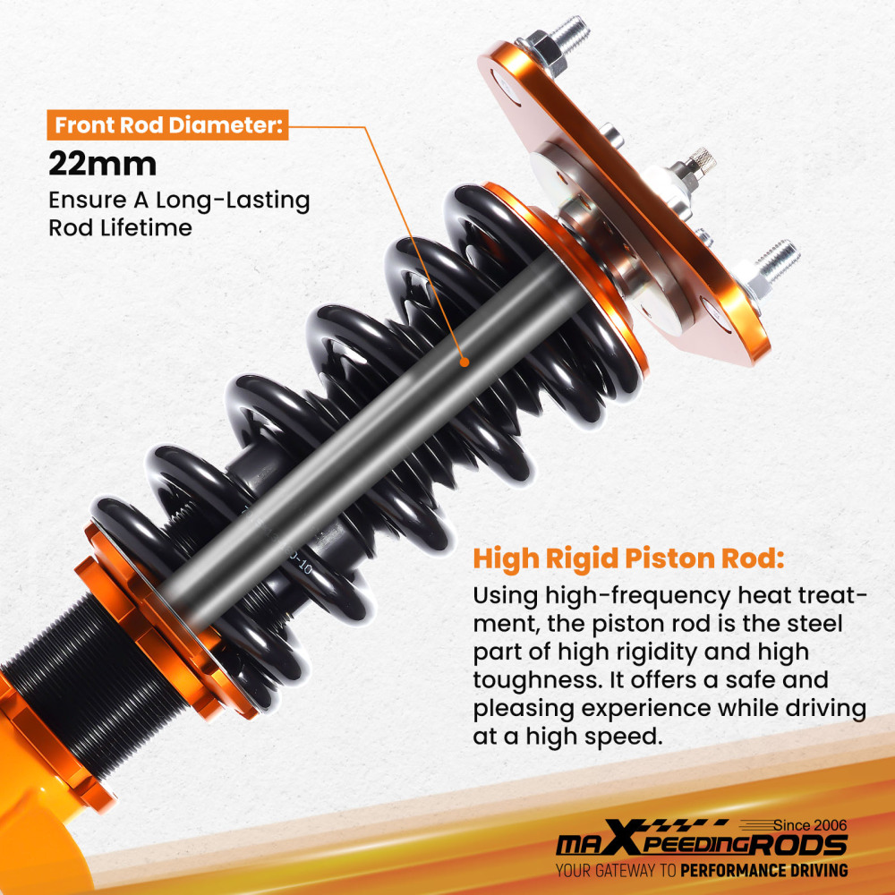 MaXpeedingrods Adjustable Damper Coilovers compatible for Toyota Celica GT 1990-1999 compatible for FWD