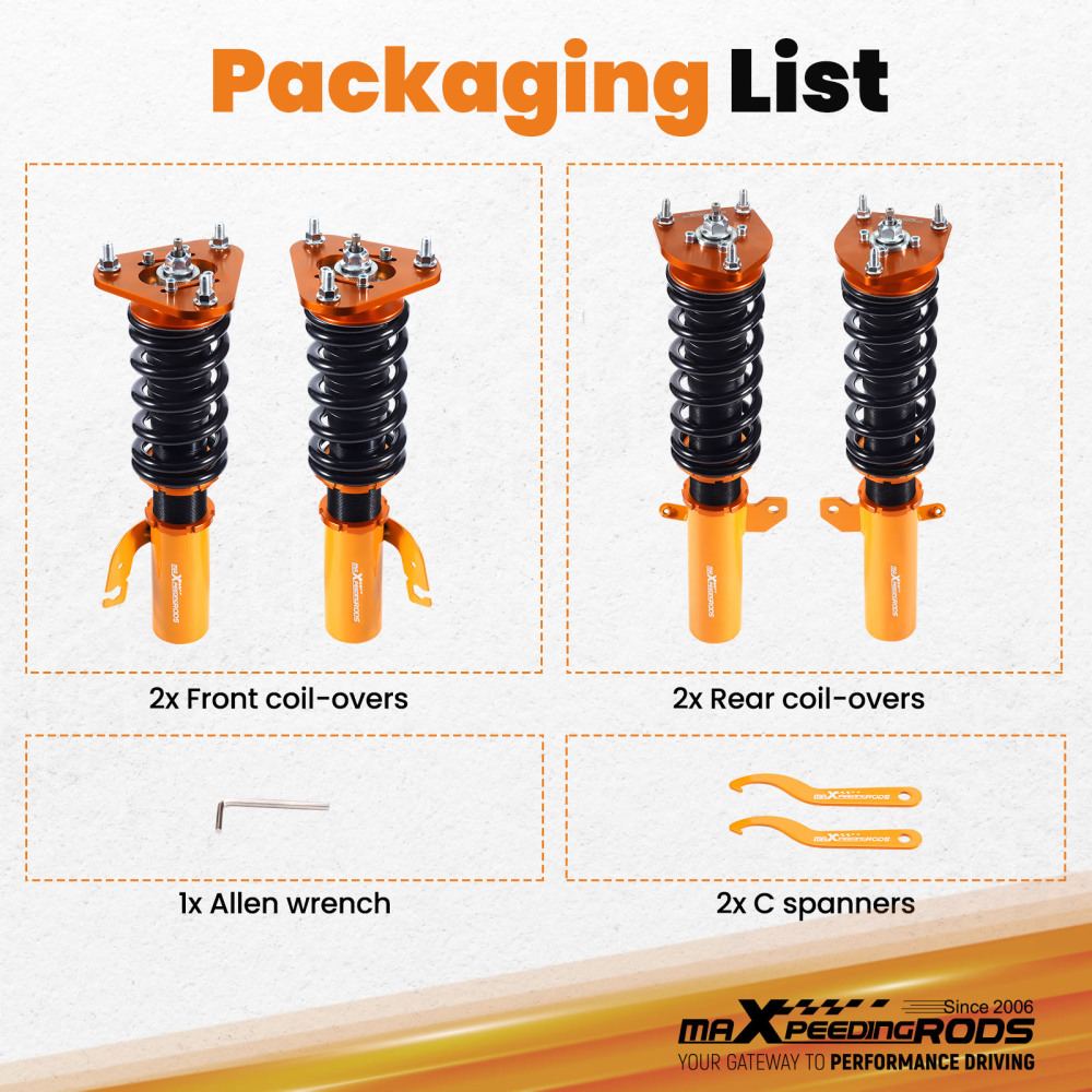 Kit Assetto a Ghiera Ammortizzatori compatibile per Toyota Celica T18 T20 2.0 GTi 1994-1999