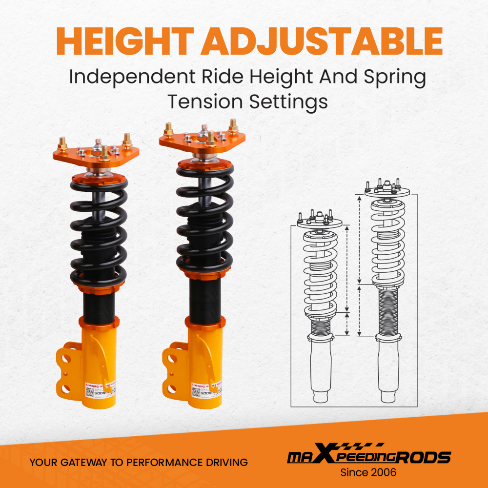 Lowering Shocks Coilovers Kits compatible for Toyota Celica compatible for FWD 90- 93 Adj. Height Struts