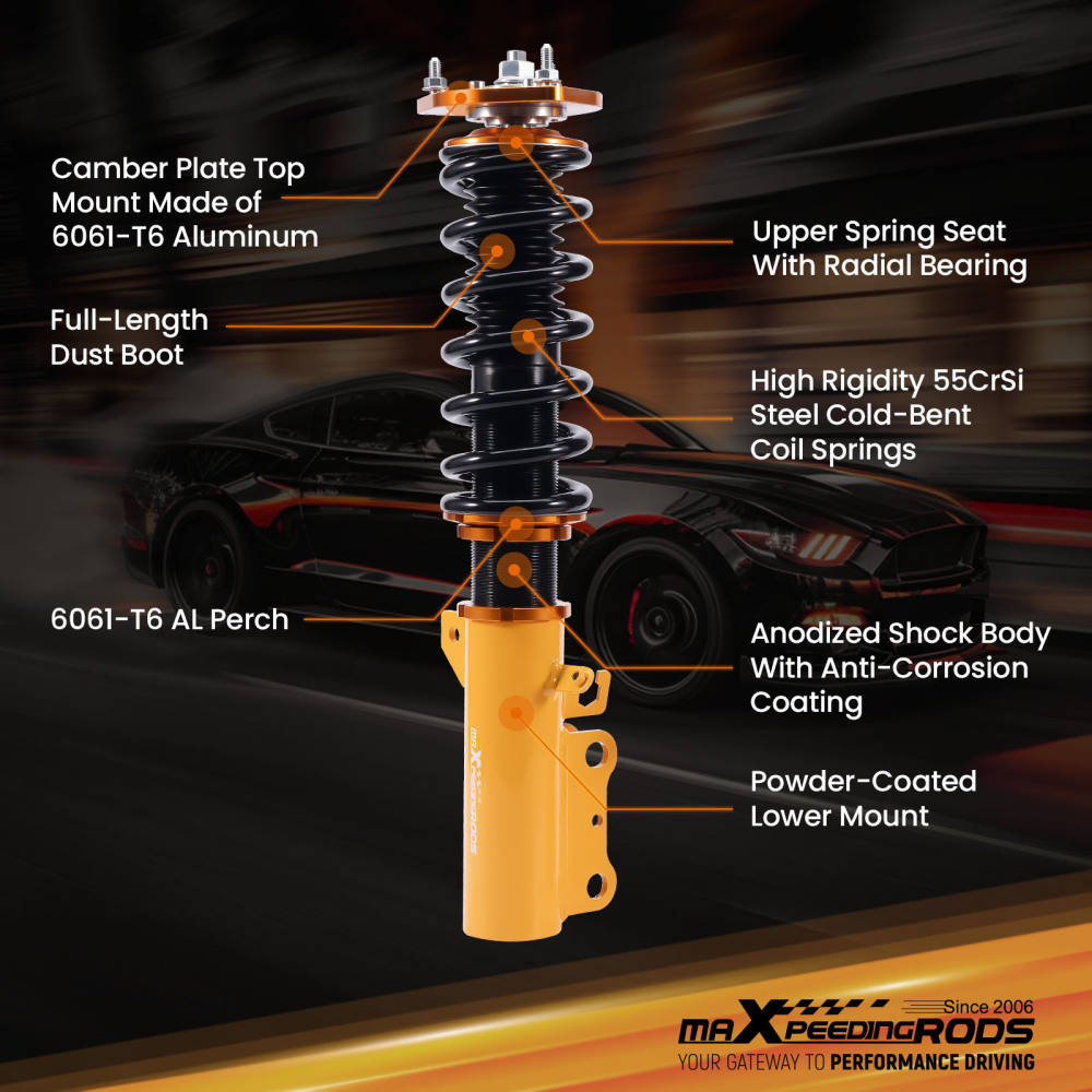 Kit ammortizzatori per auto Anteriore e Posteriore compatibile per Toyota Celica compatibile per FWD 91 92 93  Lowering Kit