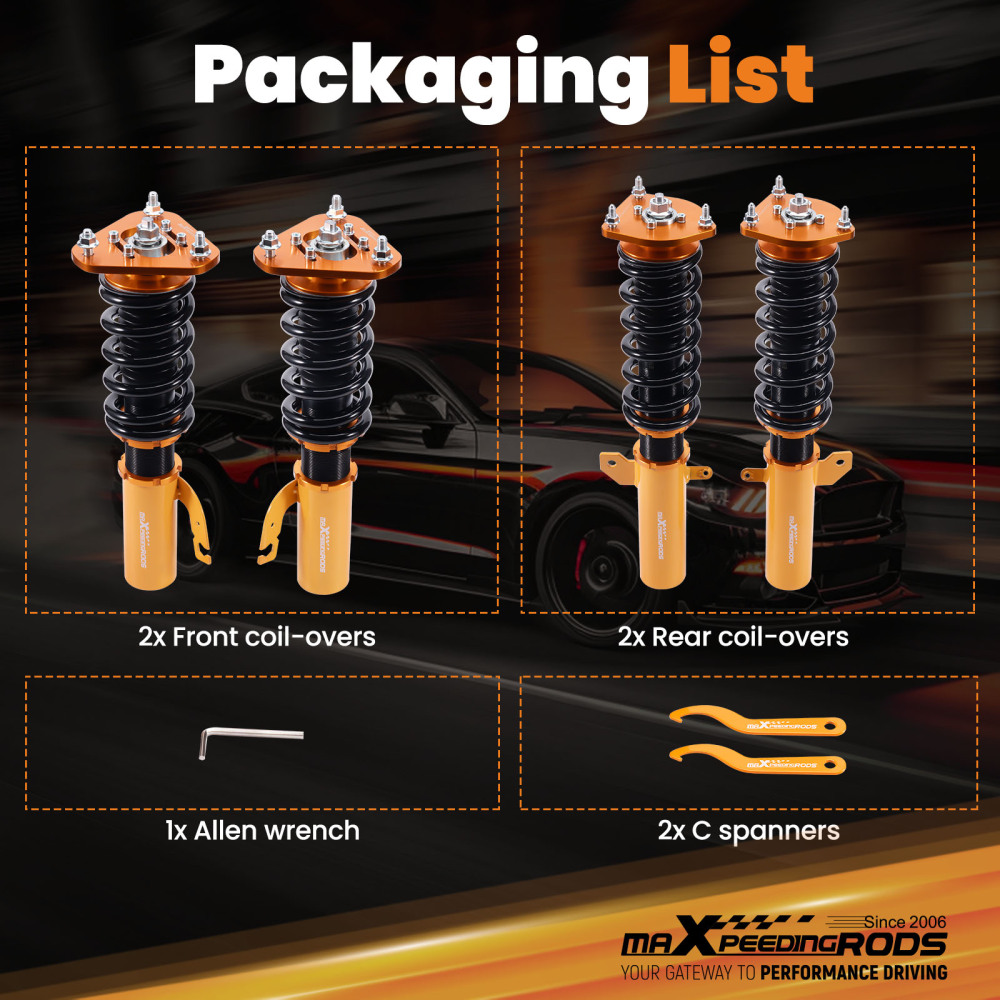 Racing Coilovers Kits compatible for Toyota Celica compatible for FWD 90 91 92 93 Adj. Height Shock Struts Lowering Kit